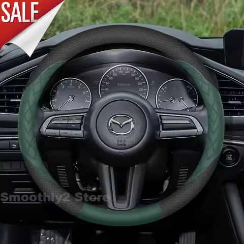 Leather Car Steering Wheel Cover For Mazda 3 Axela 2025 2024-2014 Mazda BT-50 BT 50 2025 Auto Steeri