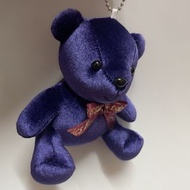 紫色泰迪熊 奢華熊 閃亮小熊包包吊飾 玩偶@ C307