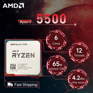 AMD | AMD Processor R5 5500 CPU Ryzen 5 5500 Six-Core Twelve-Thread 4.2 GHz 65W TDP L3=16M Socket AM