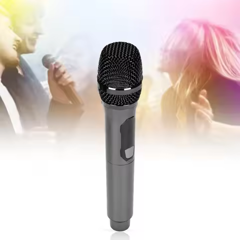 Home Wireless Microphone 1 for 1 80Hz To 15KHz Handheld Microphone with LED Screen for Outdoor Home 