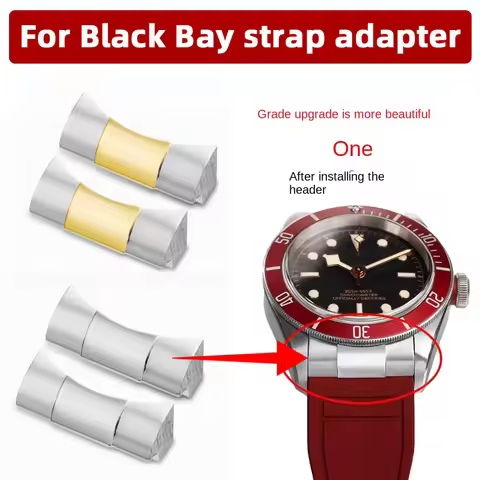 22mm 21mm 20mm Adapter for Tudor Black Bay 41mm Dial M79363N 79220R Little Red Flower Monster Strap 