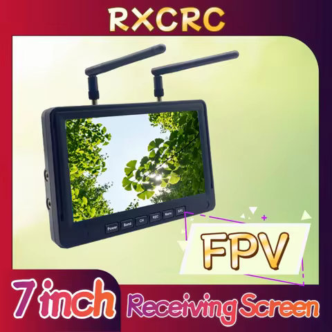RXC FPV 5.8G 56CH 7inch Dual antennas Receiving Display Screen 1024*600px High brightness 600cd/㎡ Bu