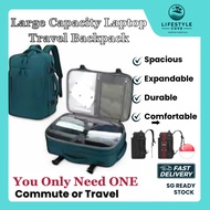 Expandable 40L Waterproof Laptop Travel Backpack
