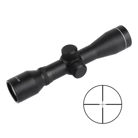4x32 Outdoor Game Compact Scope Non-illumination Tactical Accessory 4X Duplex Reticle Sight With Two