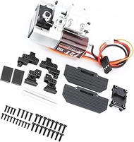 RCAWD SCX24 2 Two Speed Transmission Gearbox & 130 Motor & Shock Tower & Skid Plate for Axial 1/24 S