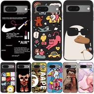 For Google Pixel 7 Case For Google Pixel 7 Pro Soft Case black tpu case cute duck dog bear