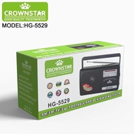 CROWNSTAR HG-5529 Electric Radio Speaker FM/AM/SW 4 band radio AC power and Battery Power 150W