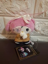 日本限定版，Sanrio My Melody 吊飾公仔，單眼罩，暗黑學園