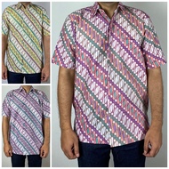 Kemeja Batik Indonesia Lelaki Batik Jawa Baju Batik Indonesia (S-XL)