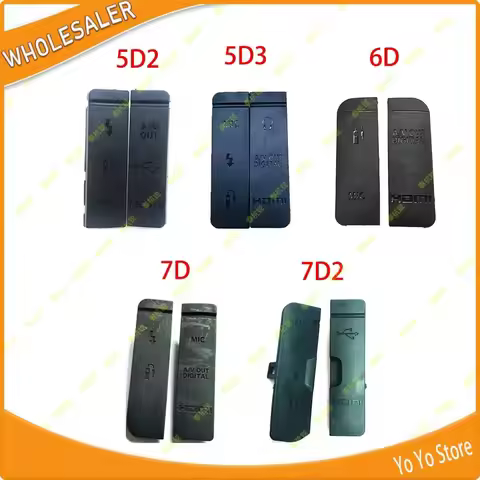 1PC for Canon 5D2 5D3 6D 7D 7D2 USB Leather USB Plug Side Cover Rubber Part