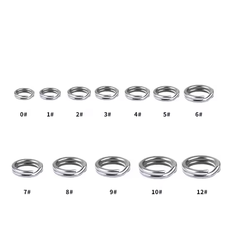 Stainless Steel Split Ring Fishing Double Oval Split Ring Solid Ring Accessories For Fishing Hook Sn