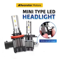 *1Year Warranty* 2PCS Mini Car LED Headlight Headlamp 11000LM 55W 4300K/6000K H1 H4 H7 H8/H11 HB3 HB