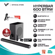 Vinnfier VF Hyperbar 600 BTRW 240W Soundbar with 6.5" Wireless SubWoofer Karaoke Bluetooth TV Speake