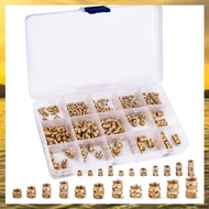 (VMHJ) 340PCS 340PCS M2 M2.5 M3 M 4 M 5 M6 Metric Knurled Nuts Assortment Set Threaded Insert Nuts B