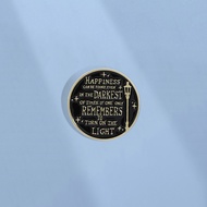 Magical Novel Happiness Saying Enamel Pin Brooches Cartoon Text Quotes Brooch Round Badges Accessori
