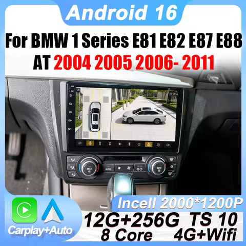 For BMW 1 Series E81 E82 E87 E88 AT 2004 - 2011 Car Audio Player Carplay Android Autoradio 8 Core Ca