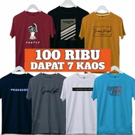 DISTRO T-SHIRT BUSINESS PACKAGE FOR MEN AND WOMEN 100 THOUSAND GET 7 T-SHIRTS MOTIF T-SHIRT/ DISTRO 