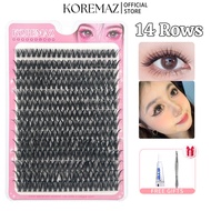 KOREMAZ Upgrade 10 rows to 14 rows(280 PCS) DIY Eyelash Extension 30D 40D 50D 60D C/D curl DIY 8-15m