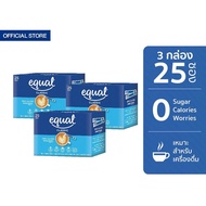 [3 กล่อง] Equal Classic 25 Sticks อิควล คลาสสิค ผลิตภัณฑ์ให้ความหวานแทนน้ำตาล กล่องละ 25 ซอง 3 กล่อง รวม 75 ซอง น้ำตาลเทียม