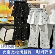 Kids Pants Girl Polka Dot Pants Flared Pants 2 Piece Set Kids Girl
