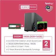 Synology Diskstation DS224+ 18GB DDR4 RAM Nas Enclosure Kits WhatsApp0193710000