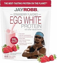 Jay Robb Egg White Protein Powder, Low Carb, Keto, Vegetarian, Gluten Free, Lactose Free, No Sugar A