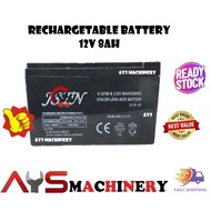 12V 8AH SEALED LEAD ACID BATTERY/Portable Bateri Pam 12V/8AH/20HR/ Rechargetable Lead Acid Bateri
