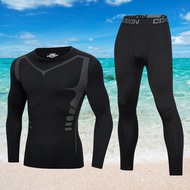 Baju Tight Men Compression Fitness Tights Renang Gym Workout Seluar Sport Shirt Pants Lelaki