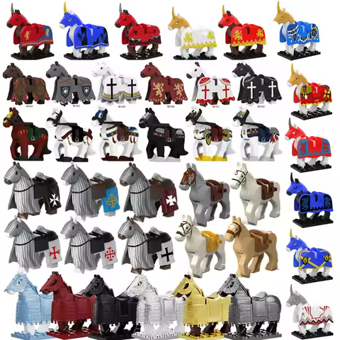 Medieval Building Blocks Crusades Hospitaller Teutonic Lion Jerusalem Tripoli Knights Figures Solder