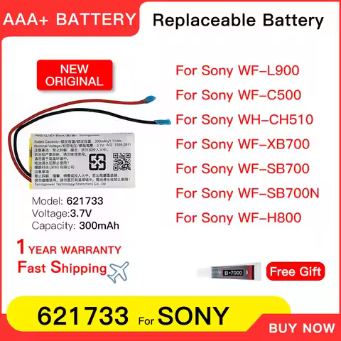 Original 621733 Charging BOX Case Battery For Sony WF-L900 WF-L900H WH-CH510WF-SB700N WF-XB700 WF-C5