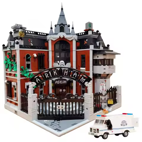 New product 2953pcs Batman Akka Madhouse 76300 Building blocks Children's assembly Toys Christmas gi