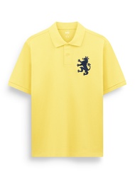 AIIZ (เอ ทู แซด) - เสื้อโปโลผู้ชายผ้าปิเก้ ปักสิงห์ Mens Big Lion Pique Polo Shirt