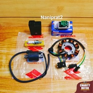 SUZUKI 5-item package: Spool Assy + CDI + Kiprok + Coil + C7HSABUSI NGK Old Smash 110SUZUKI, new Sma