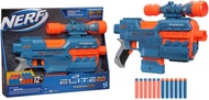 NERF Elite 2.0 Phoenix CS-6 Motorized Blaster, 12 Official NERF Darts, 6-Dart Clip, Scope, Tactical Rails, Barrel and Stock Attachment Points,Blue,orange,One Size