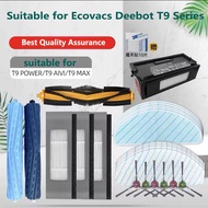 Ecovacs Deebot Ozmo T9 Accessories Part of Mop Cloth,Roller Brush,Side Brush,HEPA Filter,Dust Box Bag for Ecovacs Deebot Ozmo T8 T9 vacuum cleaner replacement home accessories