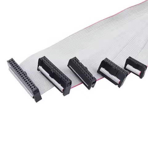 2.54mm pitch FC-6/8/10/14/16/20/24/40/50/64 PIN JTAG ISP DOWNLOAD CABLE Gray Flat Ribbon Data Cable 