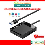USB 3.0 card reader supports TF/SD/CF/MS cards 0.5-1.5m long UGREEN CR125