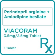 VIACORAM Perindopril arginine + Amlodipine besilate 3.5mg/2.5mg 1 Tablet [Prescription Required]