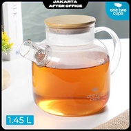 One Two Cups Heat Resistant Glass Teapot Borosilicate 1.45L - BR-384