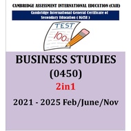 Igcse BUSINESS STUDIES (PAPER 1 & 2) PAST YEAR PAPER 2021 - 2025 Nov ! (2IN1 VERSION)