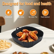Airfryer Food Grade Silicone Basket -20℃-220℃ Reusable Oven Baking Tray Mold for Pizza Fried Chicken