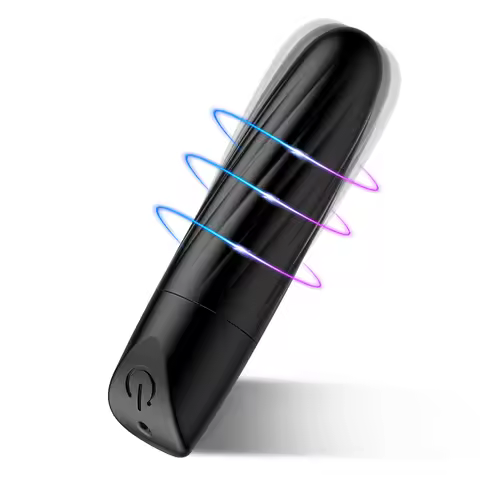 Small Bullet Vibrator for Women Waterproof Clit Vibrator with Full Silicone Vibrating Finger Massage