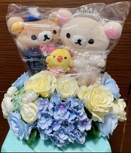 Rilakkuma 鬆弛熊新娘新郎熊公仔花車/桌面裝飾