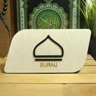 Surau, Surau Lelaki, Surau Perempuan Signage | Plywood dan Acrylic | 16cm x 8cm