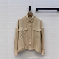 TKSK Italy BC New Style Linen Jacket Shirt Jacket Hem Adjustable