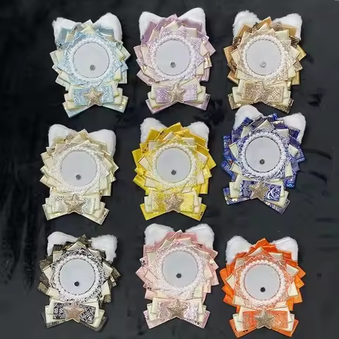 Kawaii Badge Holder Cute Creative Lacework Badge Decoration Girls Plush Anime Pins Display Base ACG 