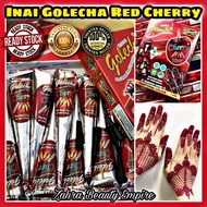 INAI GOLECHA RED CHERRY 1 CONE | HENNA KUKU MERAH PEKAT HALAL | HEENA PASTE UKIR LUKIS | ORIGINAL RE