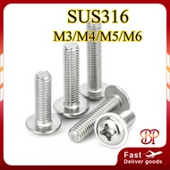 PWM Screw DIN967 316 Stainless Steel Round Head Phillips for PC Computer / SUS316 Pan Head Phillips 