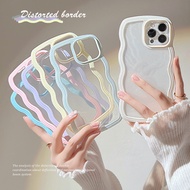 Multiple Color Wavy Borders for Iphone15 15plus 15pro 15promax 14 14plus 14pro 14promax 13mini 13 13Pro 13pro Max 12Mini 12 12 Pro 12 Pro Max 11 11 Pro 11 Pro Max X Xs Xr Xs Max 7 8 Plus Soft Cellphone Case Cover Shell