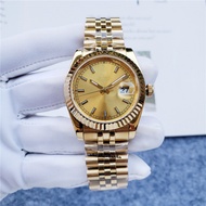Real Shot❤ Korean Version Labor Watch 40MM Women's Full Gold Automatic Mechanical Watch Station West